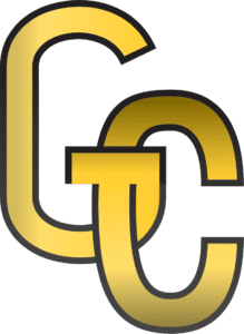 GleasonCapital-logo-transparent-824x1129px Logo with overlapping gold and black letters "G" and "C".